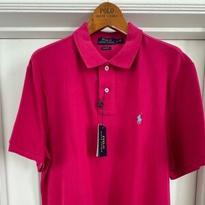 Ralph Lauren Men's Dark Pink Polo Shirt